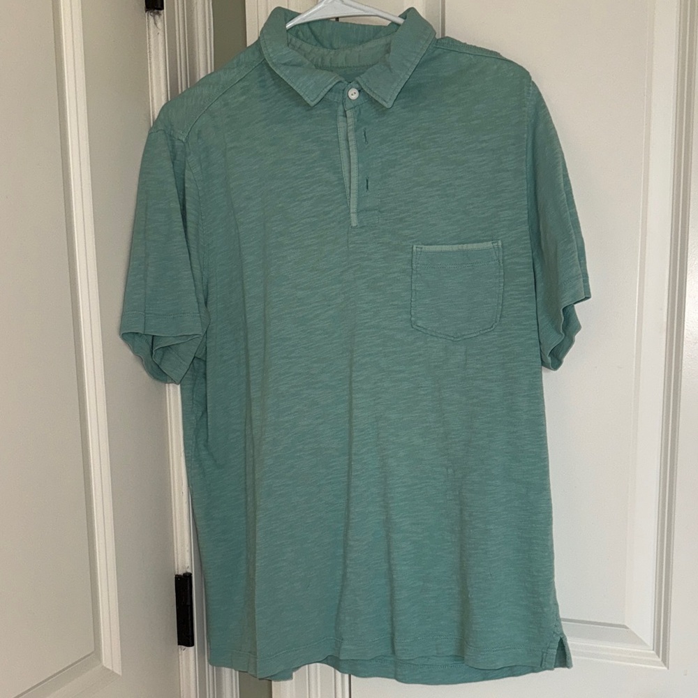 Men's Pocket Polo Shirt in Teal Green